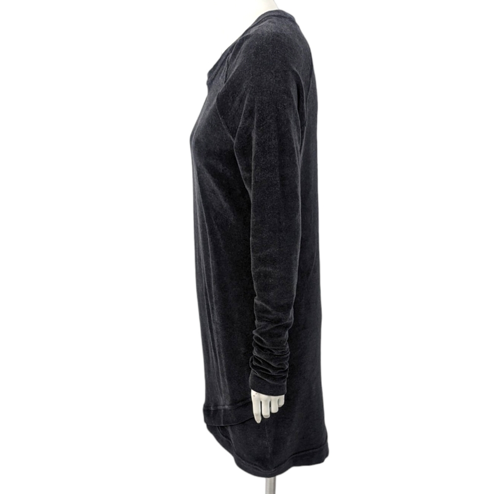Athleta Cross Cross Velour Sweater Dress Womens Medium Grey Long Sleeve Pullover - Picture 7 of 12
